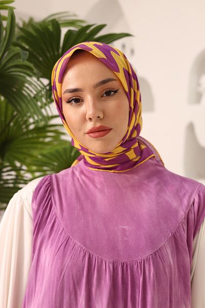 Silk Home Μαλακό βαμβακερό κασκόλ με μοτίβο λεκέδων