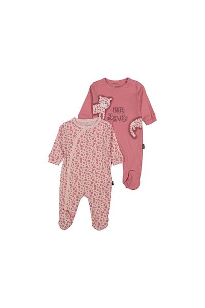 miniyou Unisex Leopard Cat Patterned Newborn 2-Piece Hospital Discharge Baby Rompers Set My-237391mv