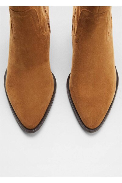 MANGO Woman Topuklu süet yarım bot