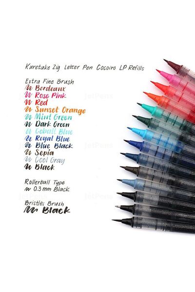 Zig Cocoiro Letter Pen Refili 0.5 Rollerball Red