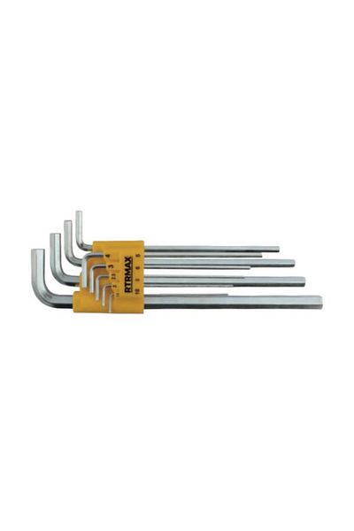Rtrmax Long Allen Key Set 9 Pieces RH0385215, 2, 2.5, 3, 4, 5, 6, 8, 10 mm