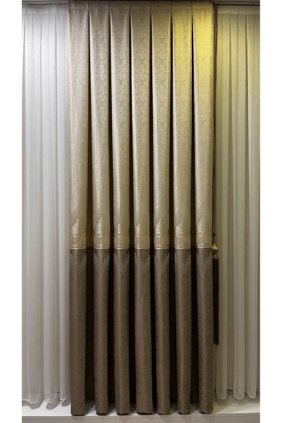 Fon Dünyası Panel Background Curtain Cream Mink (Single Wing)