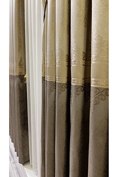 Fon Dünyası Panel Background Curtain Cream Mink (Single Wing)