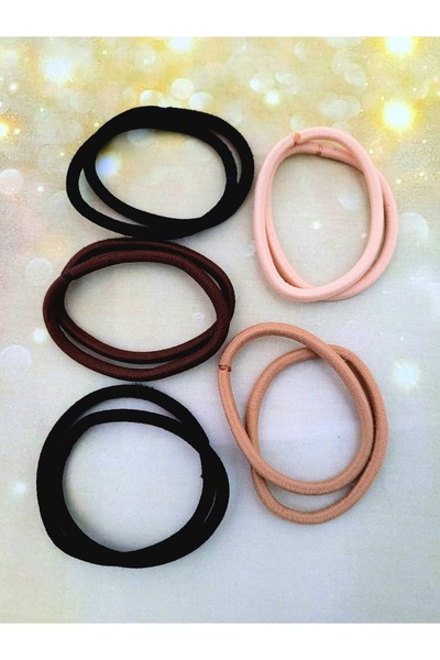 GÜLPEŞE 10 bucăți agrafă de legare a părului, din cauciuc, în tonuri de maro