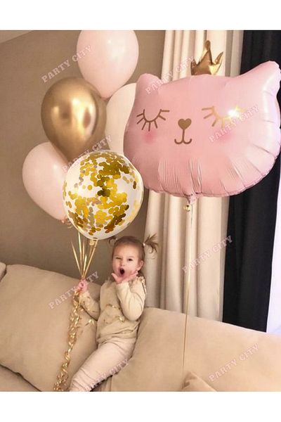 Party City Cat Foil Balloon Themed Balloon Set