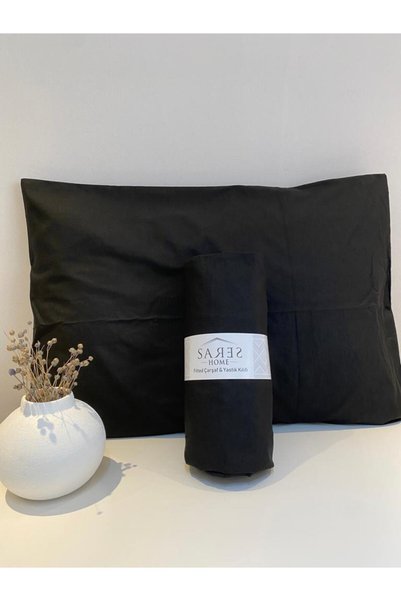 Sares Home Single Black Ranforce Elastic Sheet Set (100x200)