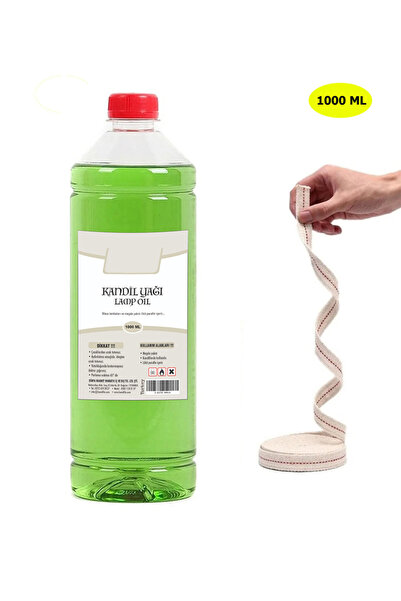 Dünya Magnet Yeşil Kandil Yağı, Iç Mekan, 1 Lt Ve 50 Cm Fitl, Gaz Lambası Yağı