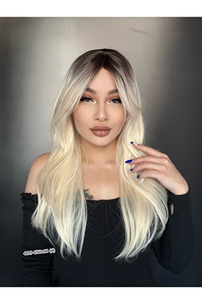 Suzan Peruk Katlı Kesim Perçemli Düz Fiber Sentetik Orta Boy Peruk - Kahve / ...