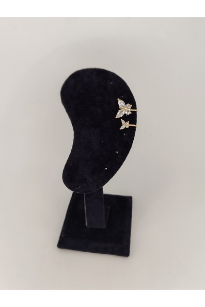 Romea Compressed Cartilage Jewelled Butterfly Anti-Tarnish Steel Earrings