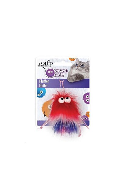 Afp Furry Ball-Fluffer Catnip- Red 15X8X3,5 cm Cat Toy - Kd-601