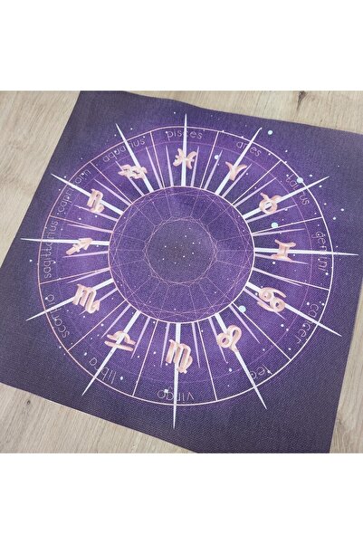 fırsatlar diyarı Astroloji Burçlar Tarot Sunak Bezi / Tarot Örtüsü 75x75 Cm
