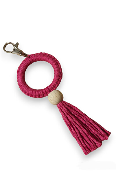 nftart.design سلسلة مفاتيح مصنوعة يدويًا من مكرامية وحقيبة زينة