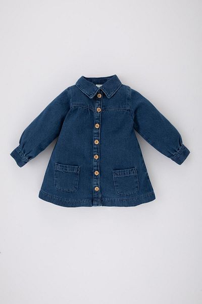 DeFacto Long Sleeve Jean Baby Girl Dress - B8188a524sp