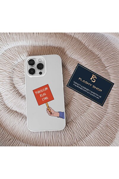 Flashy Shop POCO X5 PRO 5G Uyumlu Psikolojim İflas Etmiş Tasarımlı Şeffaf Kılıf