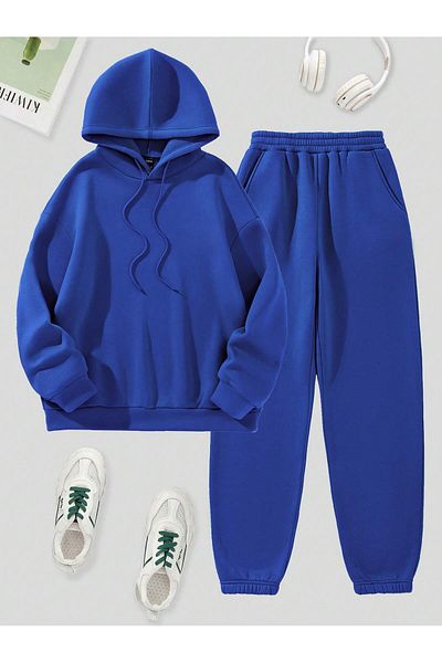 DAXİS Sportwear Company UNISEX LARGE SIZE HOODED TRACKSUIT DAXİS Sportwear Company