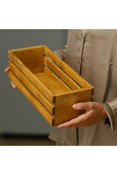 woodretro Wooden Kitchen Organizer Wooden Box Kitchen Decoration Oil Pan Organizer