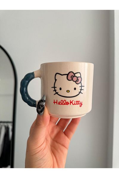 Planet Butik Beaded Kitty Mug
