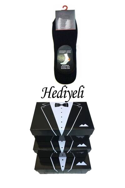 Çt Çeyizci Tekstil 3lü Damat Kutusu Smokinli Bohça Seti + Çorap Hediyeli
