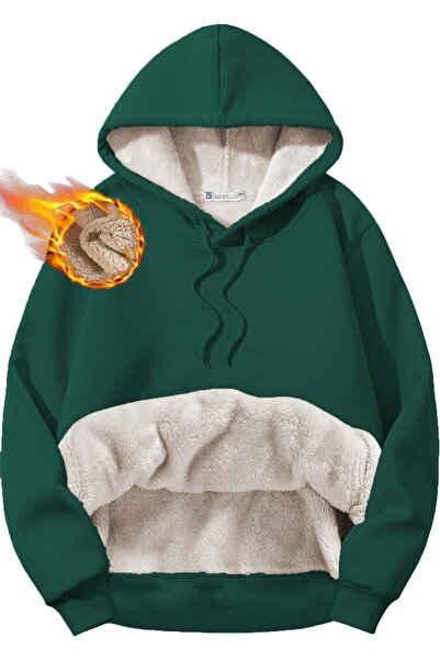 GHASSY CO. Ghassy Co. Men's Ultra Thermal Hooded Sherpa Lined Kangaroo Pocket Sweatshirt