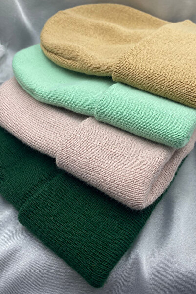 KISCHE Unisex Απλό Basic Πτυσσόμενο Χειμερινό Σετ μπερέ 4 τεμαχίων