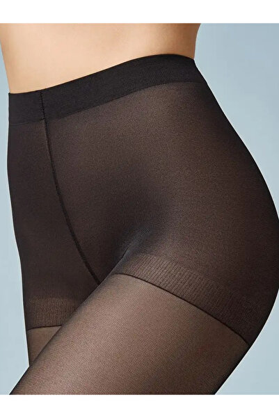 MİSTİRİK Sorano Model VALS Pattern Clamper Pantyhose Black Color