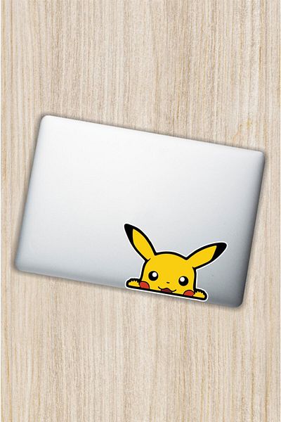 Quart Aksesuar 14 X 8,5 Cm Autocolant Pokemon Pikachu Laptop Oto Motor Autocolant