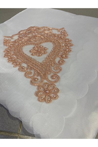 Çt Çeyizci Tekstil Bohca de lux din satin brodat cu dantelă, pentru poștaș, p...