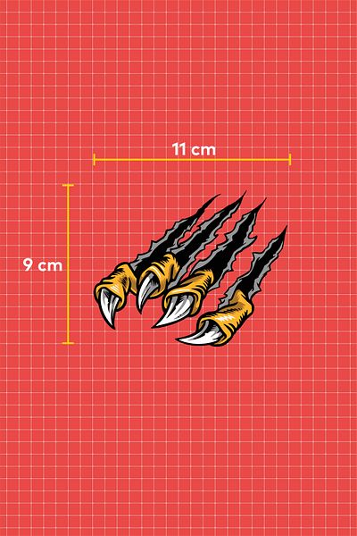 Quart Aksesuar 11 x 9 cm Autocolant cu gheare de vultur Autocolant pentru cască de mașină pentru laptop
