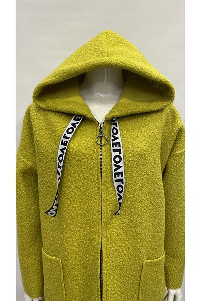 ŞIK STİL LARGE SIZE ZIPPERED HOODED JACKET-CARDIGAN-Coat-COAT