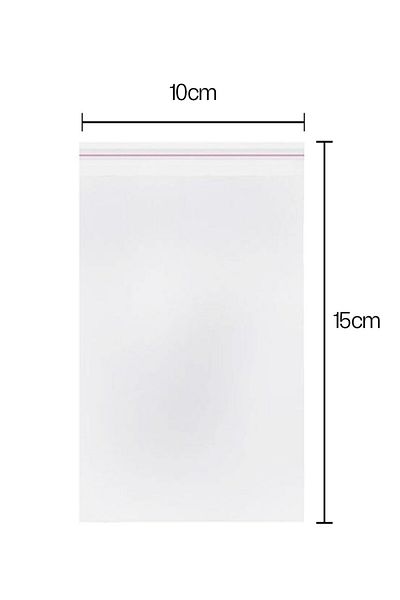 E Elmas Transparent Bag with Tape 50 pieces (10x15)