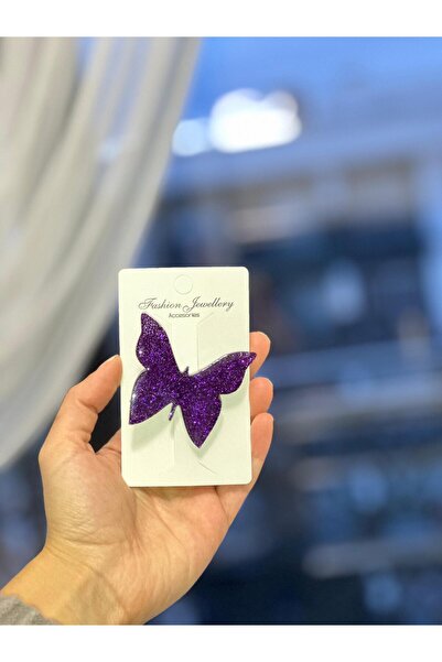 schkırt فراشة أحسب اللون الأرجواني رقيقة لامعة لامعة الايبوكسي كبير كوليت مشب...