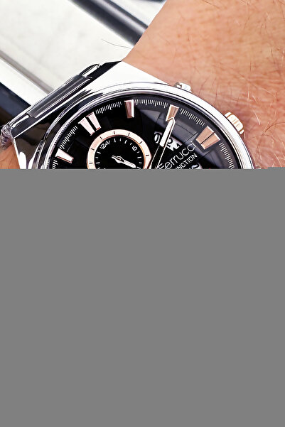 Ferrucci Function Erkek Kol Saati 3 Atm Su Geçirmez Gümüş Renk Çelik Kordon + Hediye Bileklik FRE2042C3