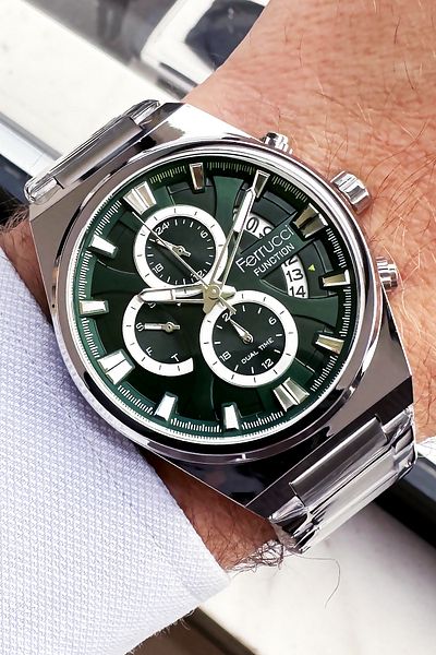 Ferrucci Function Men's Wristwatch 3 Atm Waterproof Silver Color Steel Cord + Gift Bracelet FRE2042C1