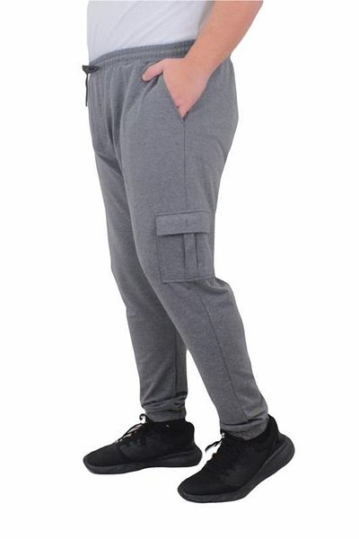 Starbattal Ανδρικό ίσιο παντελόνι Comando Plus Size 22520 ΓΚΡΙ ΜΕΛΑΝΖ