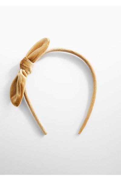 MANGO Kids Samtkrone – Schleifendetail