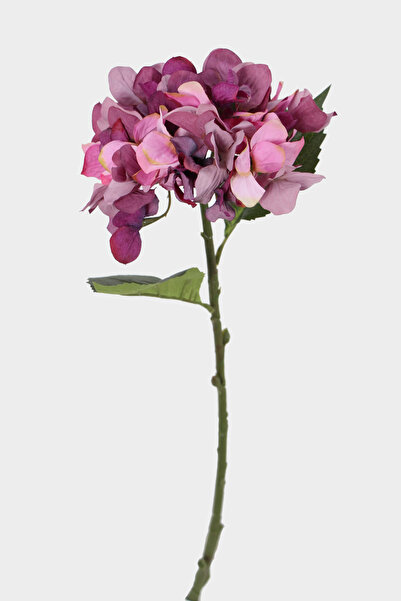 Yapay Çiçek Deposu Yapay Tek Dal Pastel Ortanca Dalı 58 cm Mor Mor