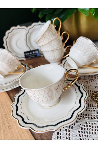 CASA DE BELLA Ceașă de cafea din porțelan de lux Tethys pentru 2 persoane