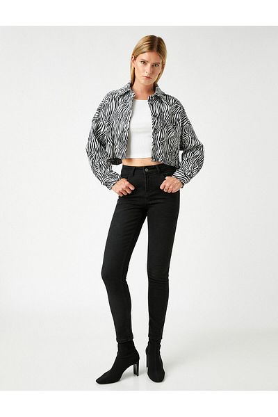 Koton Blugi Slim Fit Talie Inalta Picior Skinny - Carmen Jean