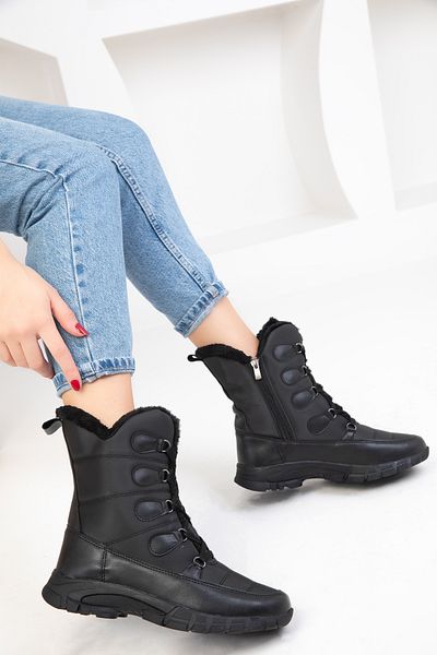 SOHO Black-Black Women's Boots & Bootie 18707