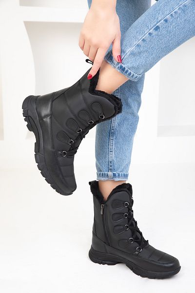 SOHO Black-Black Women's Boots & Bootie 18707