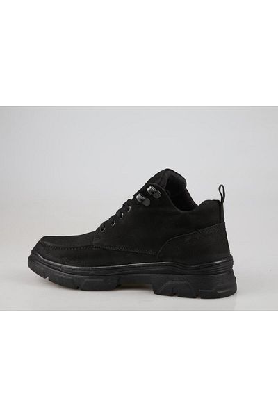 King West 24020 Μαύρες ανδρικές μπότες Nubuck