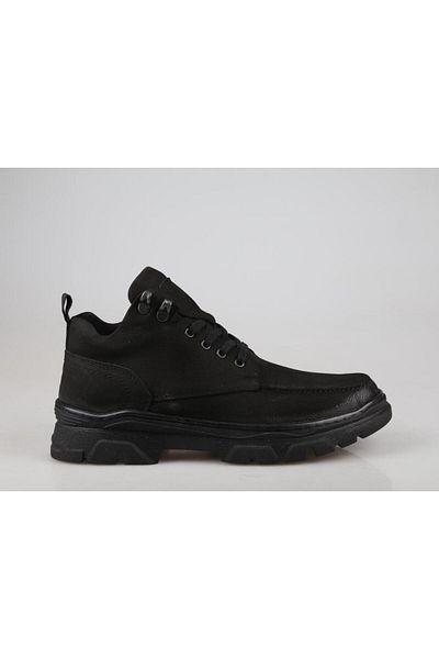 King West 24020 Μαύρες ανδρικές μπότες Nubuck