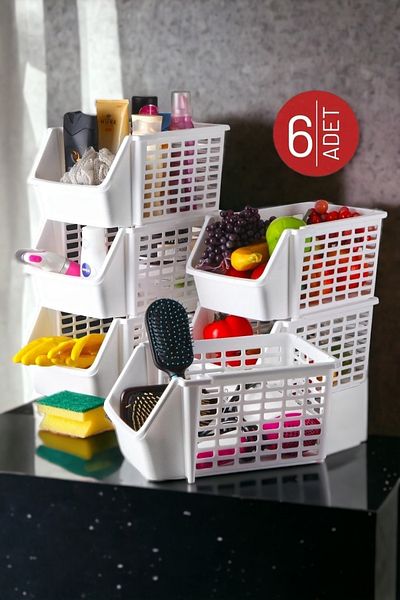 NY HOME 6 Pieces White Storey Organizer - Multi-Purpose