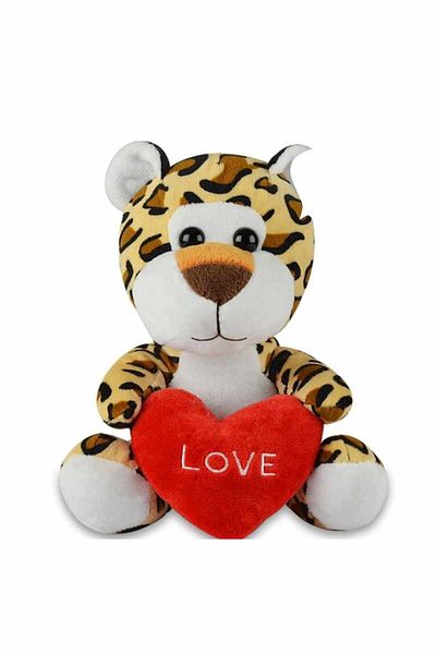 Kids HEARTED PLUSH LEOPARD 20 CM ZH78403