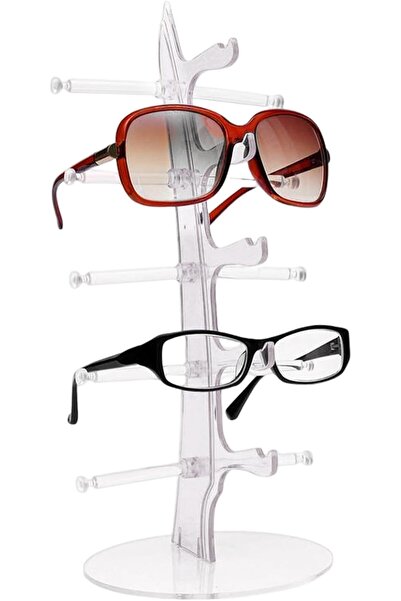 STAND MARKET Gözlük Standı Yelken Model, 5 Gözlük Kapasiteli Şeffaf Teşhir St...