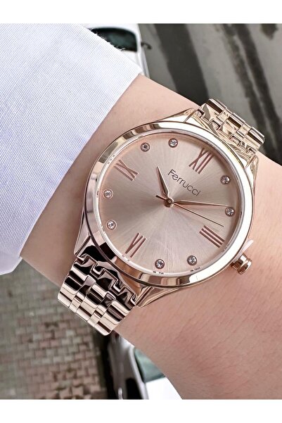 Ferrucci  ساعة يد نسائية بسلك معدني