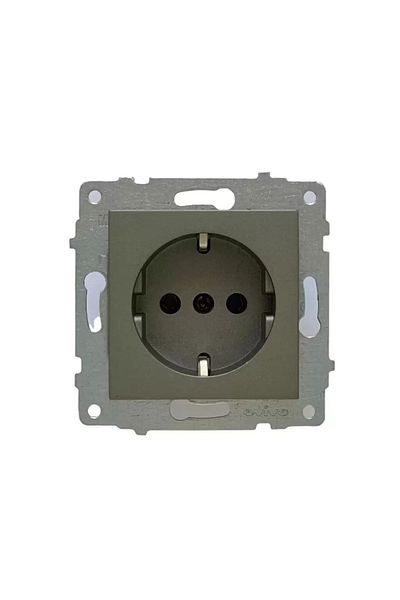 OVİVO Ovivo Anthracite Grounded Socket FRAMELESS