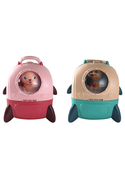 DuyuMarket Sırt Çantalı Pets House İkili Set - Pembe Mavi