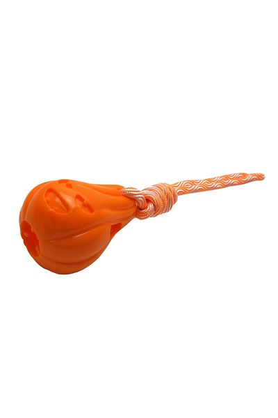 Gimdog Pumpkin Shaped Dog Treat Toy Orange