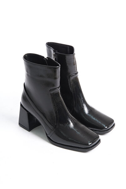 ÜNAL ÖZER Unal Özer Kadın Siyah Krşk Rgn Günlük Fermuarlı Klasik Bot Un001-0121